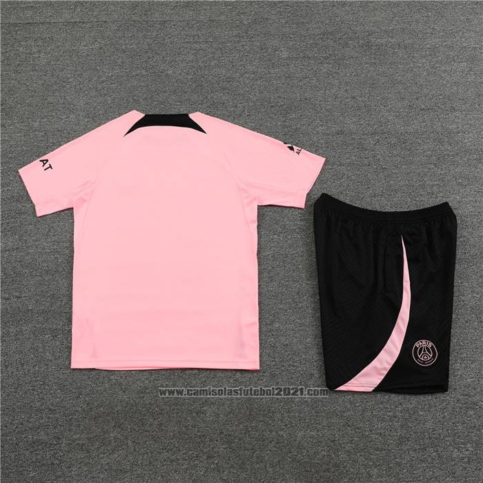 Fato de Treino Paris Saint-Germain Manga Curta 2022-2023 Rosa - Calcas Curta